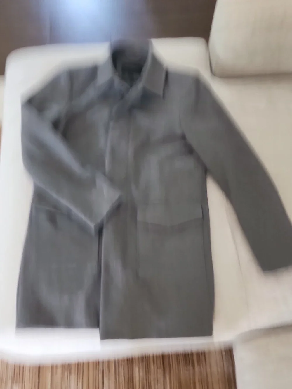 Banana Republic Men's Charcoal Gray Wool-Blend Pea Coat